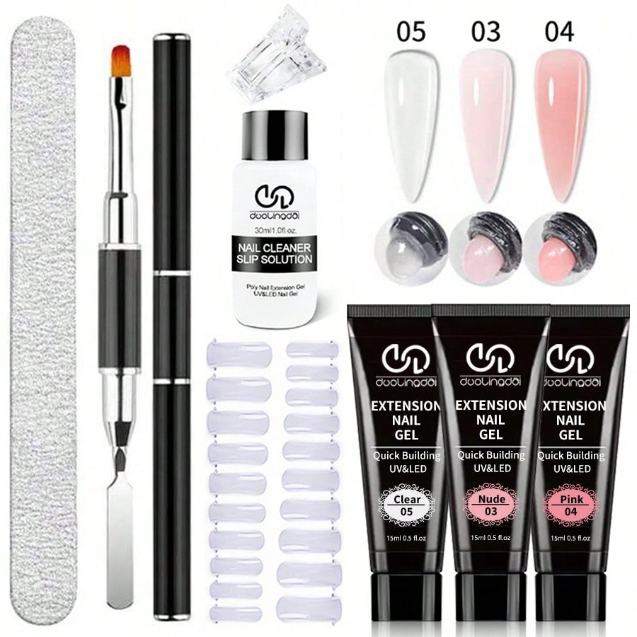 Acrylic Powder Clear - 8PCS/Set Poly Extension Gel Set Nail
