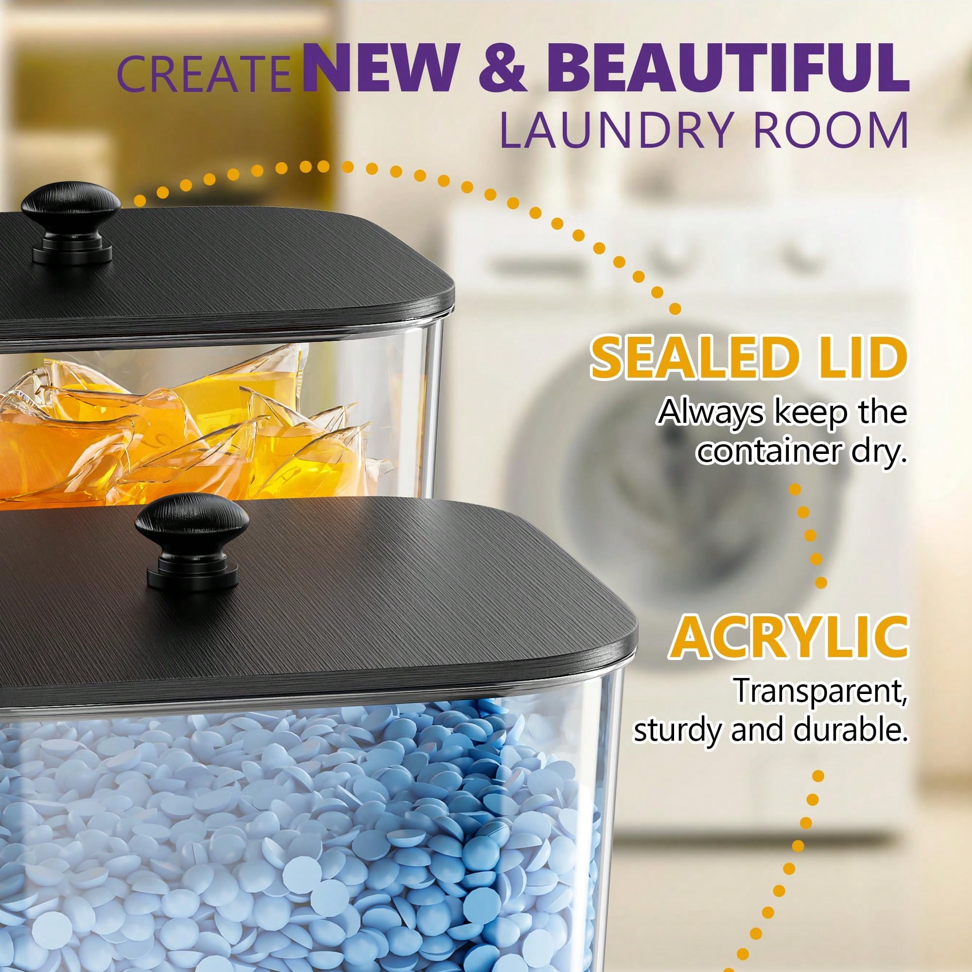 Laundry Pods Storage Container - Acrylic Powder Clear ulasan dan harga