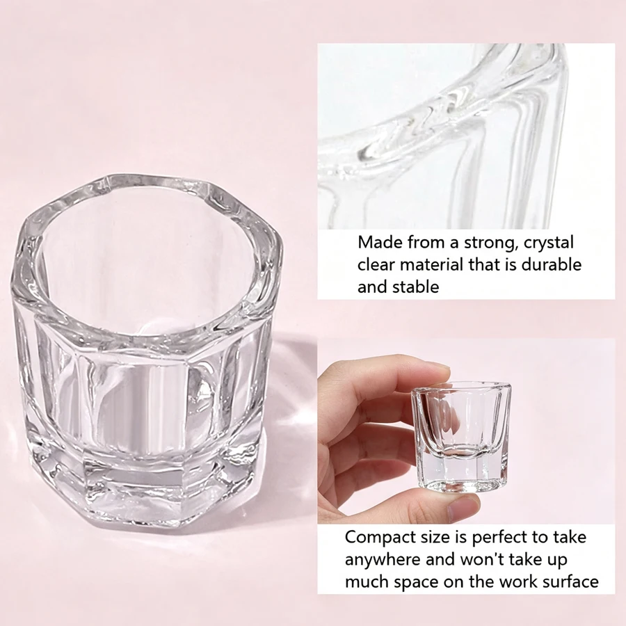 Clear Crystal Glass Dappen Dis - Acrylic Powder Clear ulasan dan harga