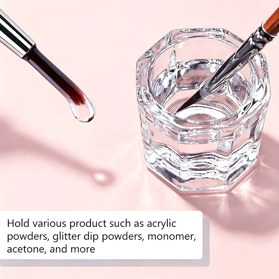 Clear Crystal Glass Dappen Dis - Acrylic Powder Clear ulasan dan harga