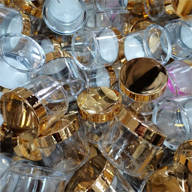 20/50/100Pcs Gold Lid Clear Em - Acrylic Powder Clear ulasan dan harga