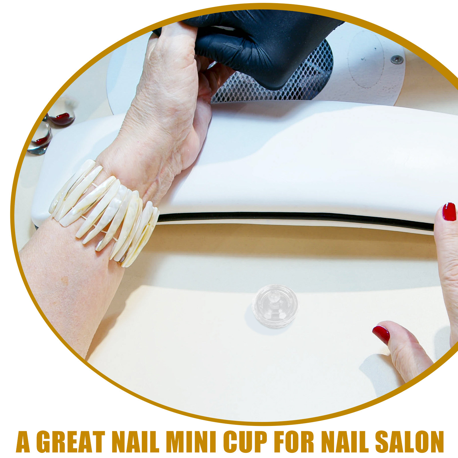 2Pcs Nail Art Crystal Cups Cle - Acrylic Powder Clear ulasan dan harga