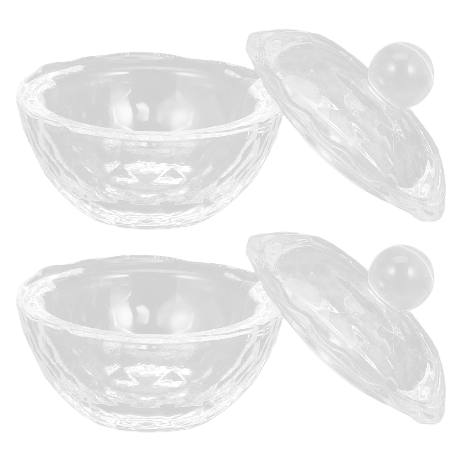 2Pcs Nail Art Crystal Cups Cle - Acrylic Powder Clear ulasan dan harga