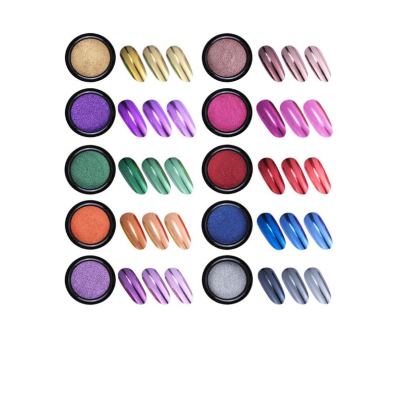 1Pc 19Colors Nail Glitter Mirr - Nail Glitter Chrome ulasan dan harga