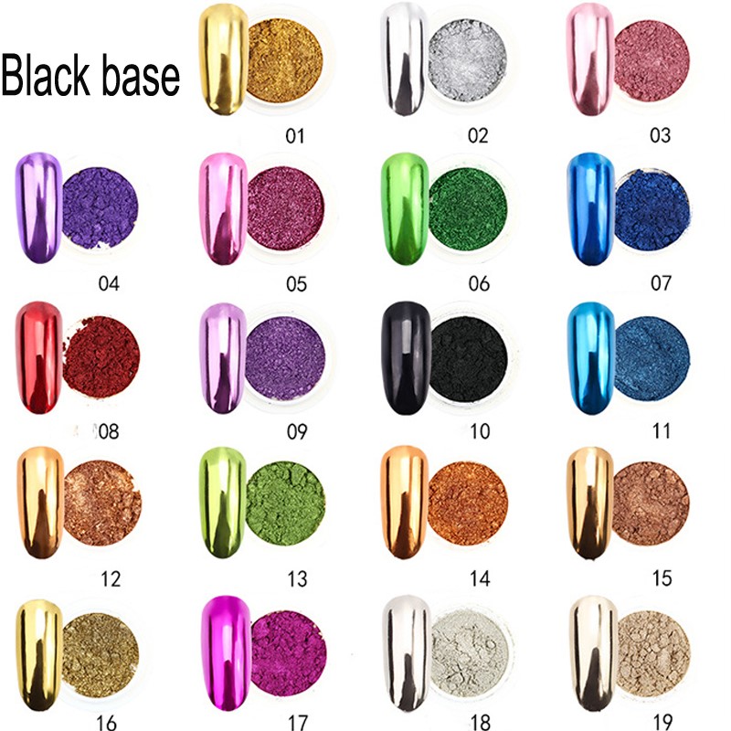 1Pc 19Colors Nail Glitter Mirr - Nail Glitter Chrome ulasan dan harga