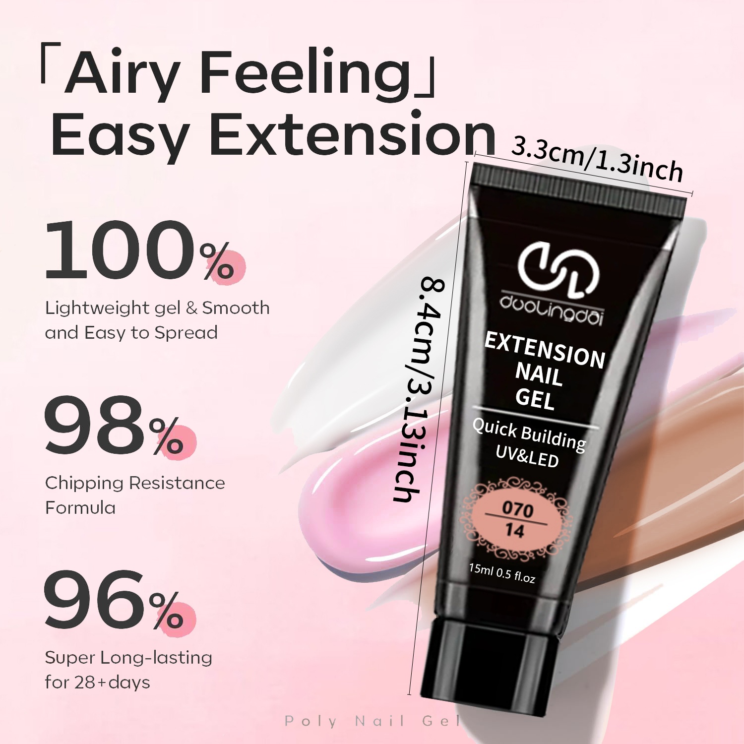 8PCS/Set Poly Extension Gel Se - Acrylic Powder Clear ulasan dan harga
