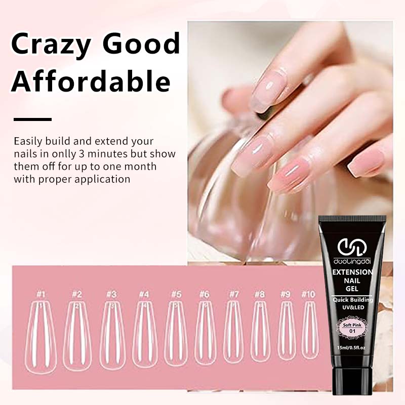 8PCS/Set Poly Extension Gel Se - Acrylic Powder Clear ulasan dan harga