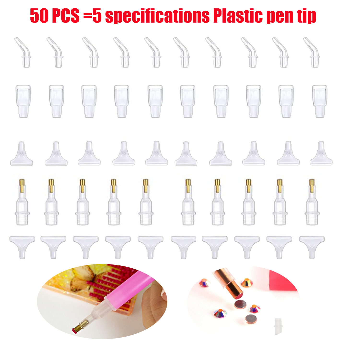 50 Pcs Diamond Painting Art Dr - Nail Art Dotting Tool ulasan dan harga