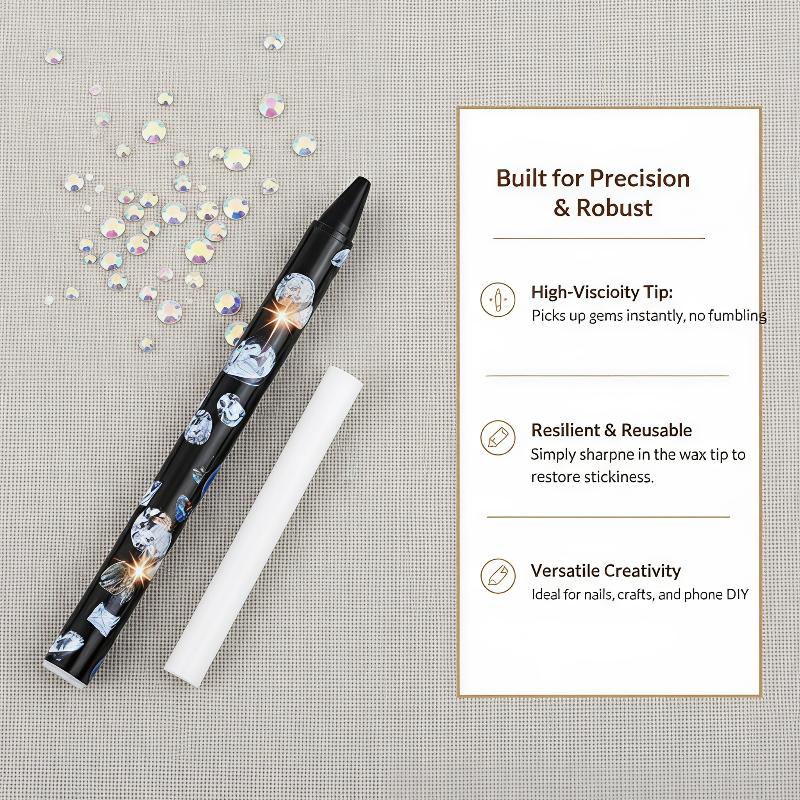 1Pcs Nail Art Wax Pencil Rhine - Nail Art Dotting Tool ulasan dan harga