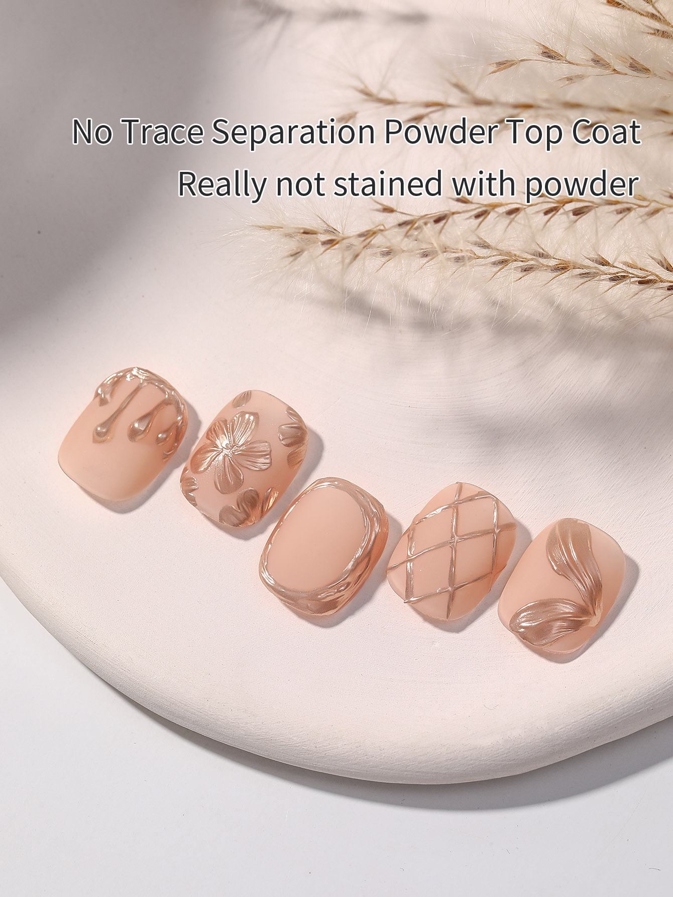 16ml 2-in-1 Matte Gel Top Coat - Nail Glitter Chrome ulasan dan harga