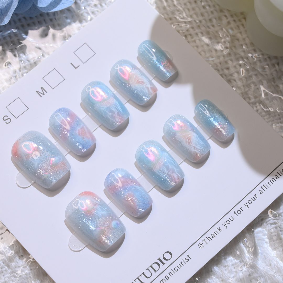 10 Pcs Women Girls Dreamy Fish - Nail Art Cat Eye ulasan dan harga