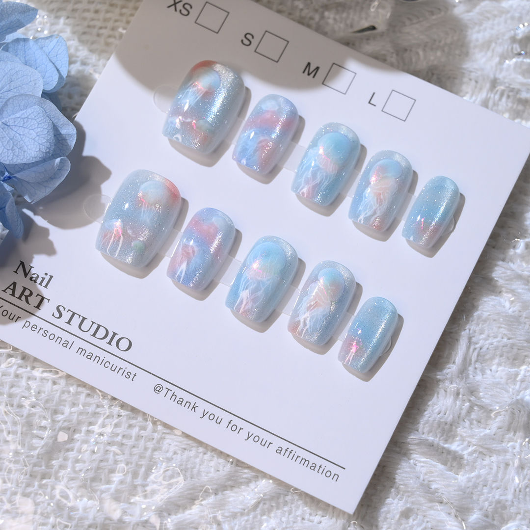 10 Pcs Women Girls Dreamy Fish - Nail Art Cat Eye ulasan dan harga
