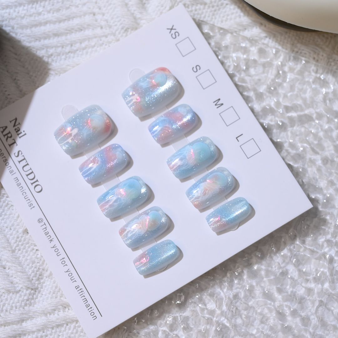 10 Pcs Women Girls Dreamy Fish - Nail Art Cat Eye ulasan dan harga