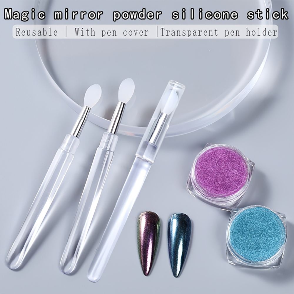 Reusable Chrome Glitter Applyi - Nail Glitter Chrome ulasan dan harga
