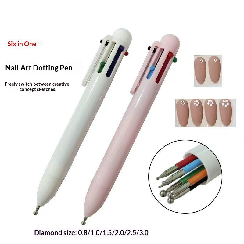6 In 1 Nail Art Dotting Pen Pa - Nail Art Dotting Tool ulasan dan harga