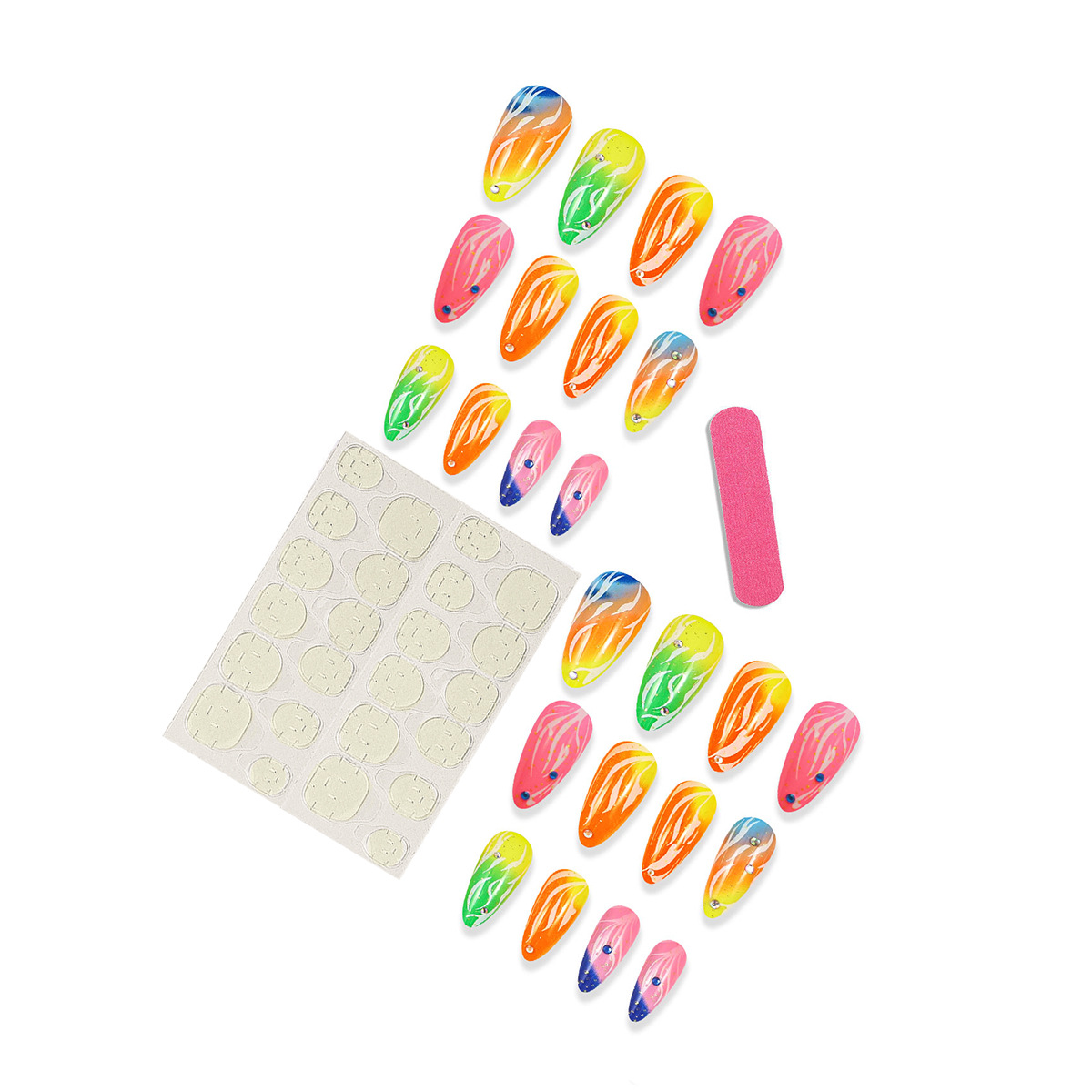 Press on Nails Long Stiletto F - Nail Art Gliter ulasan dan harga
