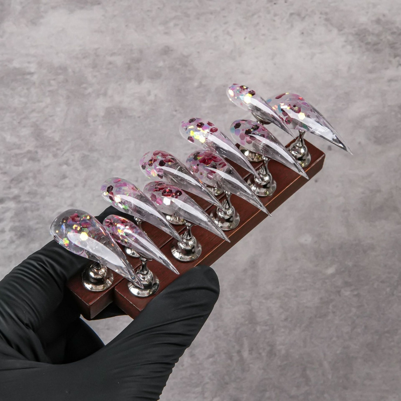 Super Long Stiletto Press On N - Nail Art Gliter ulasan dan harga