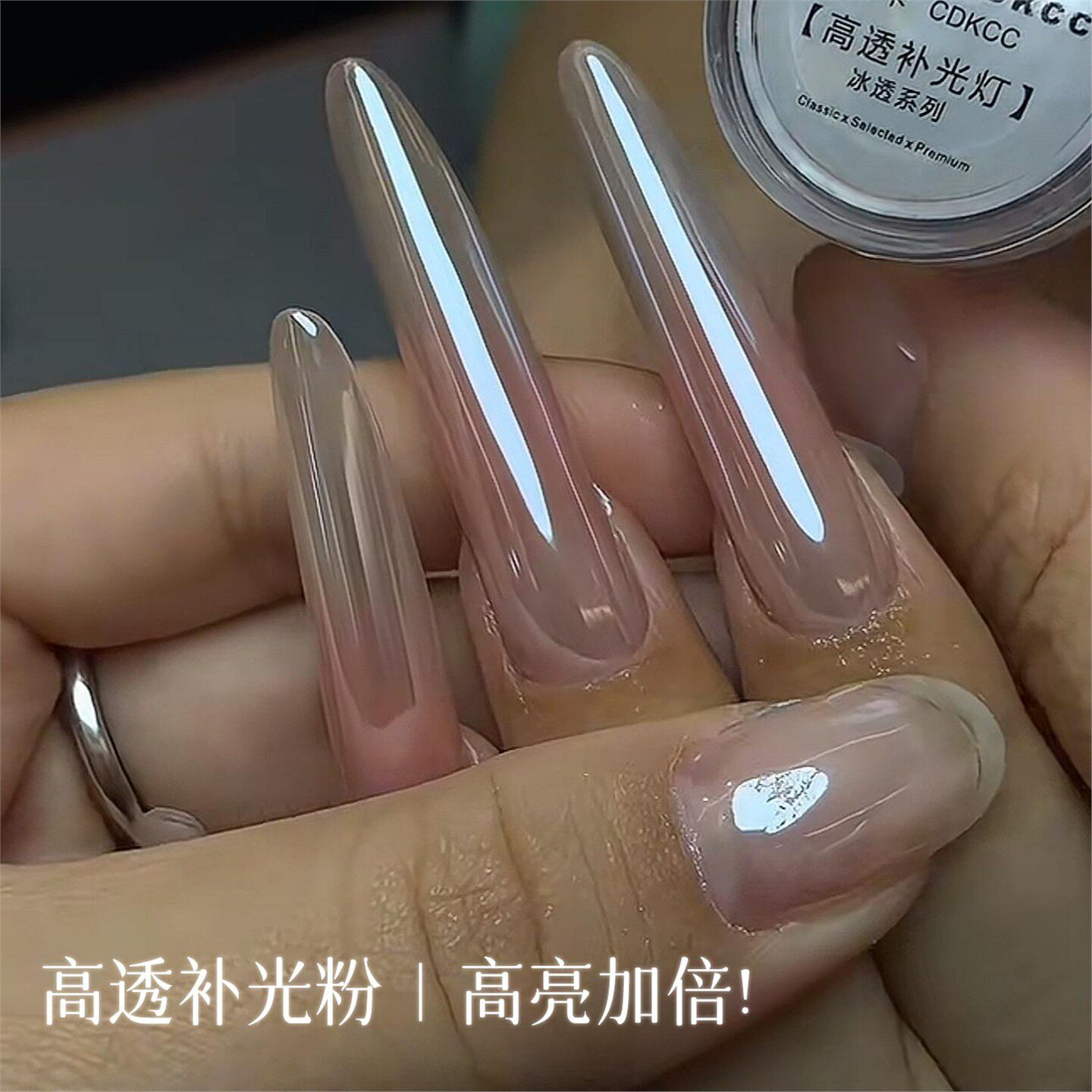 High-Glossy Moonlight Pearl Wh - Nail Glitter Chrome ulasan dan harga