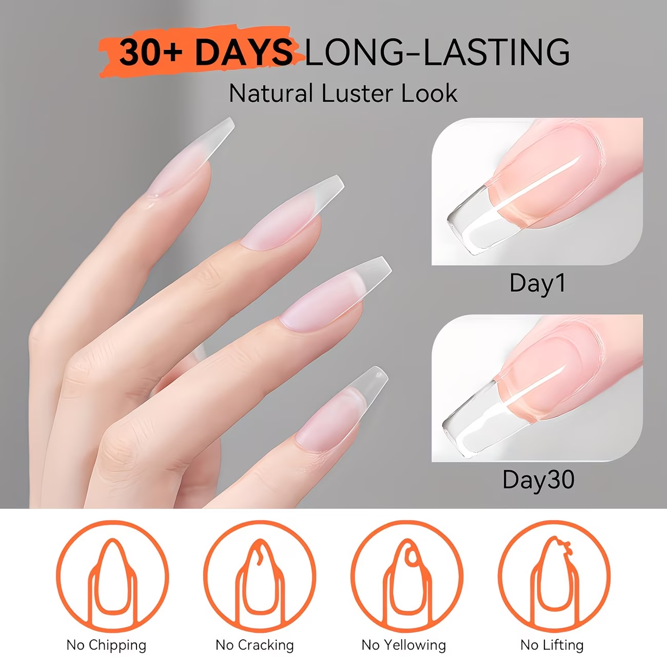Builder Gel Nail Kit /LED Nail - Acrylic Powder Clear ulasan dan harga