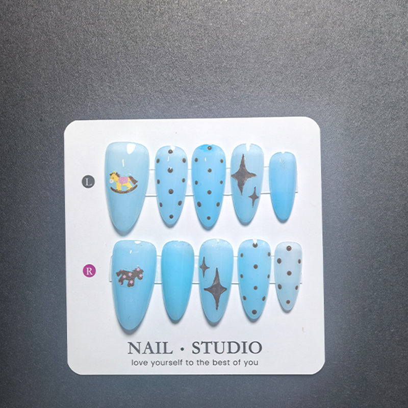 10Pcs 100% Handmade Press on N - Nail Art Gliter ulasan dan harga