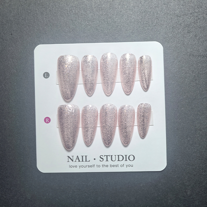 10Pcs 100% Handmade Press on N - Nail Art Gliter ulasan dan harga