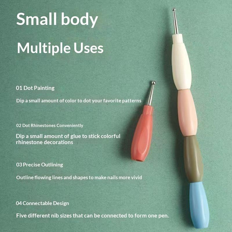 Nail Art Dotting Pen Set 5Pcs  - Nail Art Dotting Tool ulasan dan harga