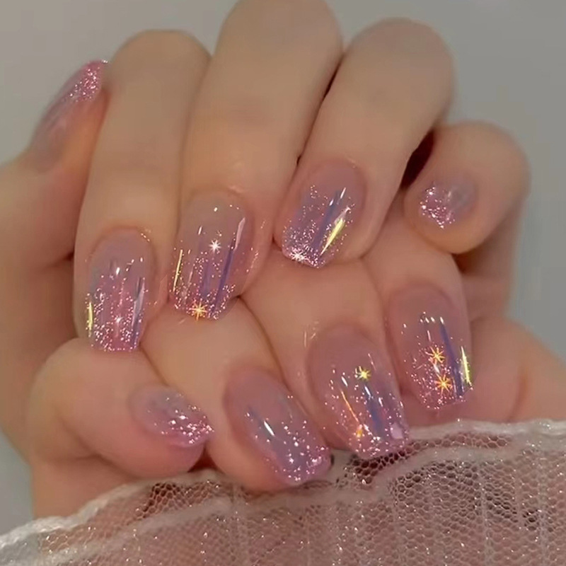 Short fake nails for women gir - Nail Art Gliter ulasan dan harga
