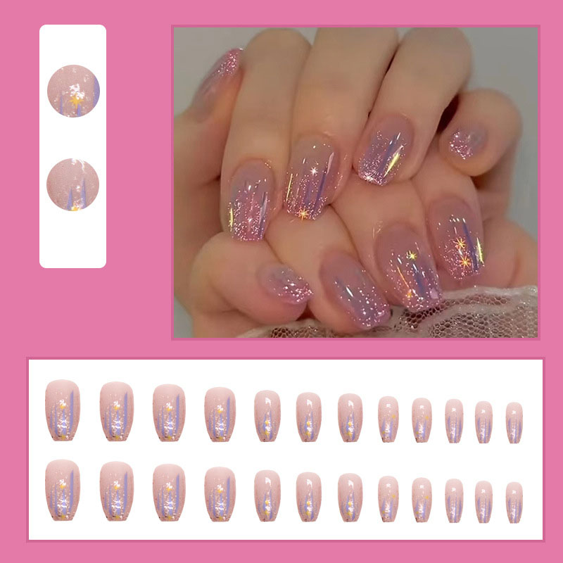 Short fake nails for women gir - Nail Art Gliter ulasan dan harga