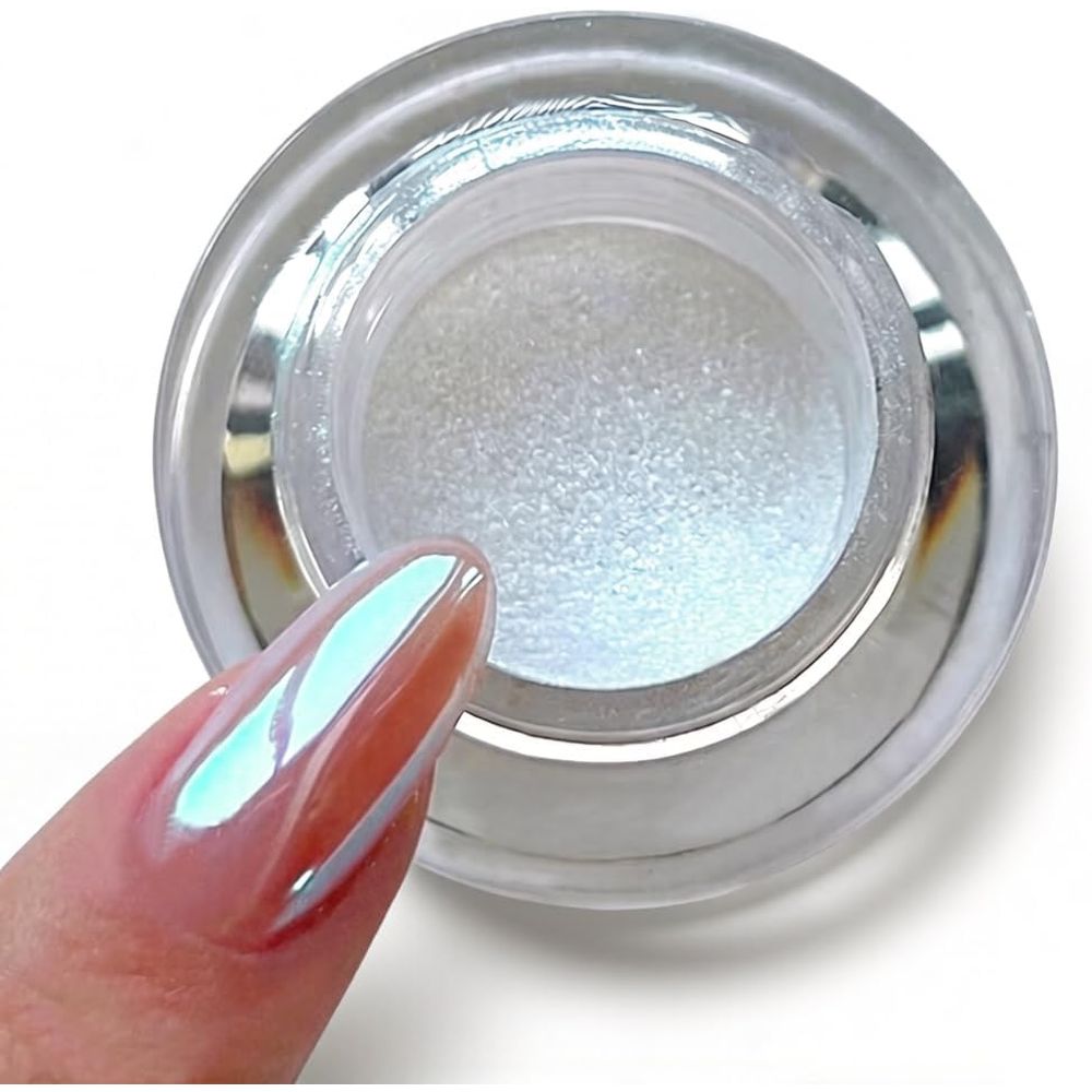 Chrome Nail Powder, Glossy Aur - Nail Glitter Chrome ulasan dan harga