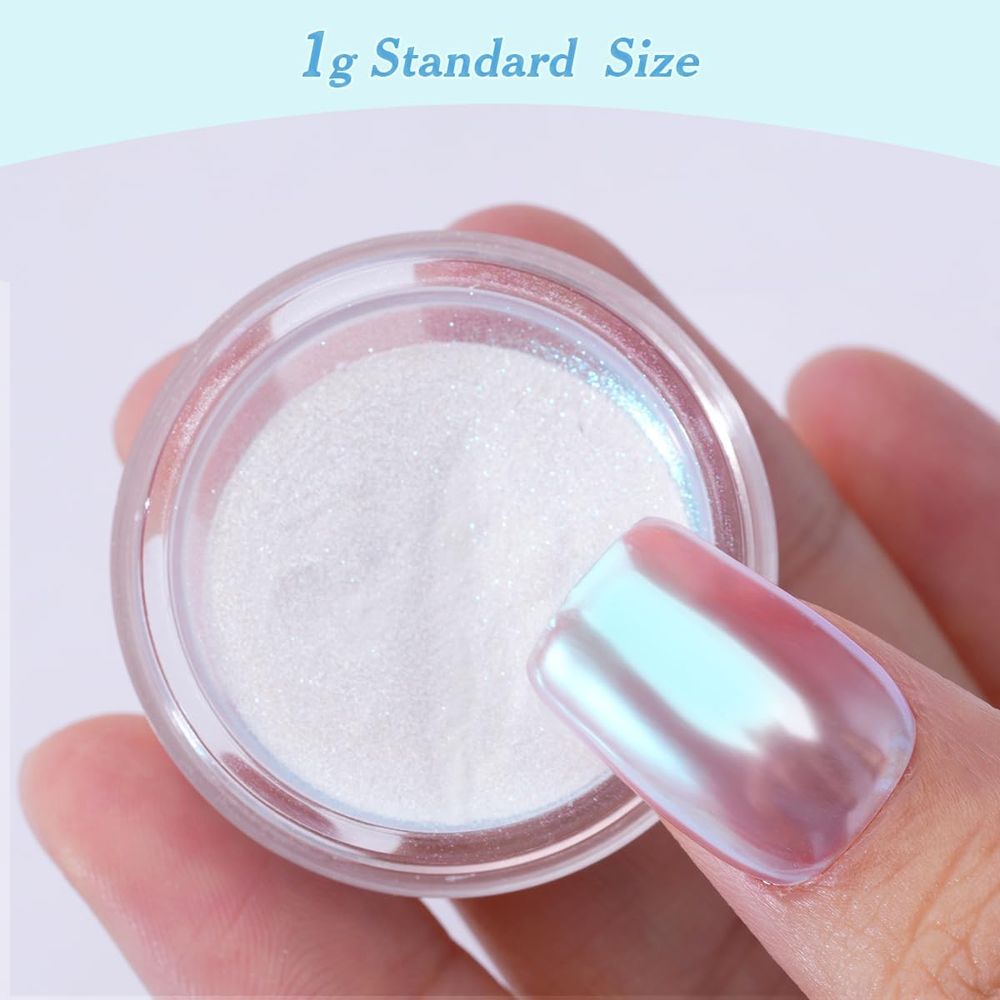 Chrome Nail Powder, Glossy Aur - Nail Glitter Chrome ulasan dan harga